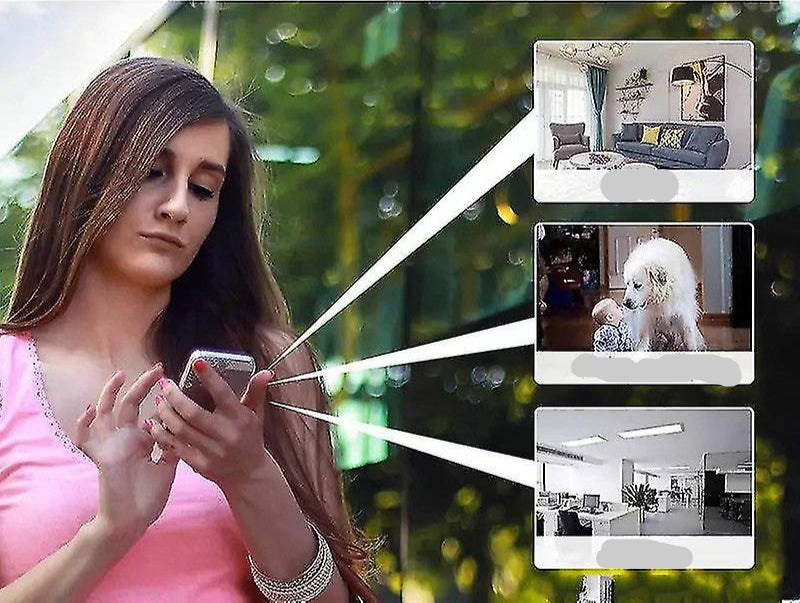 LumaCam 5G Bezprzewodowa Kamera 1080P Montaż Bez Wiercenia z Monitoringiem przez Aplikację WiFi i Nocnym Widzeniem