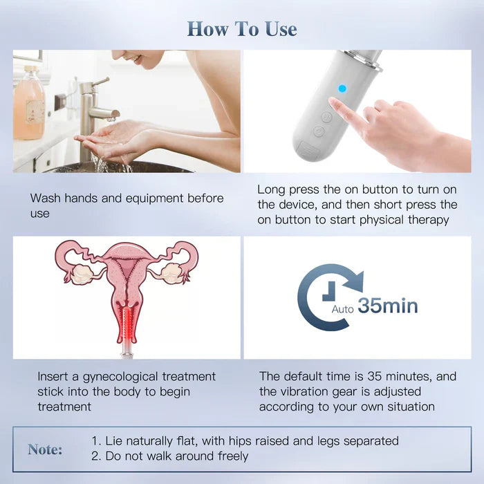 Varita de terapia de luz vibratoria para mujer con temporizador inteligente