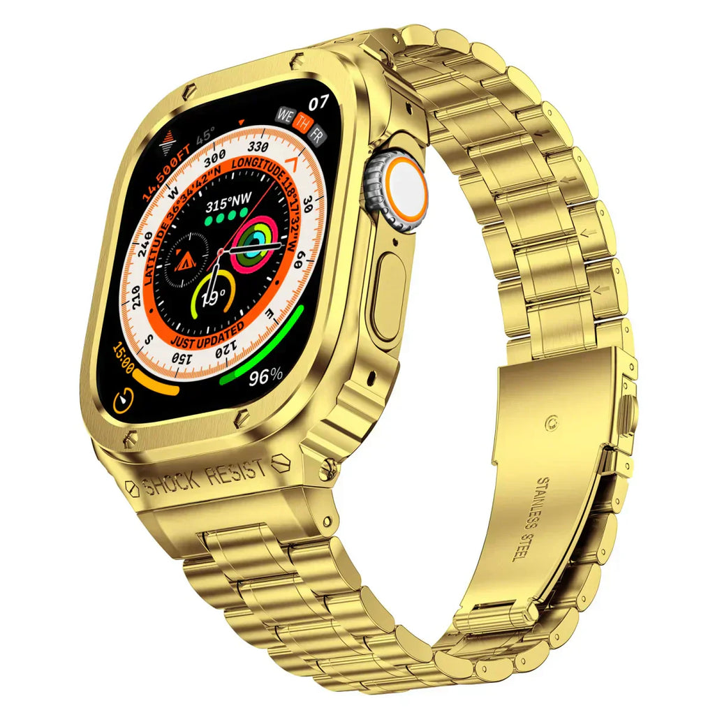 Alera Apple Watch Stainless Steel Band With Protective Case