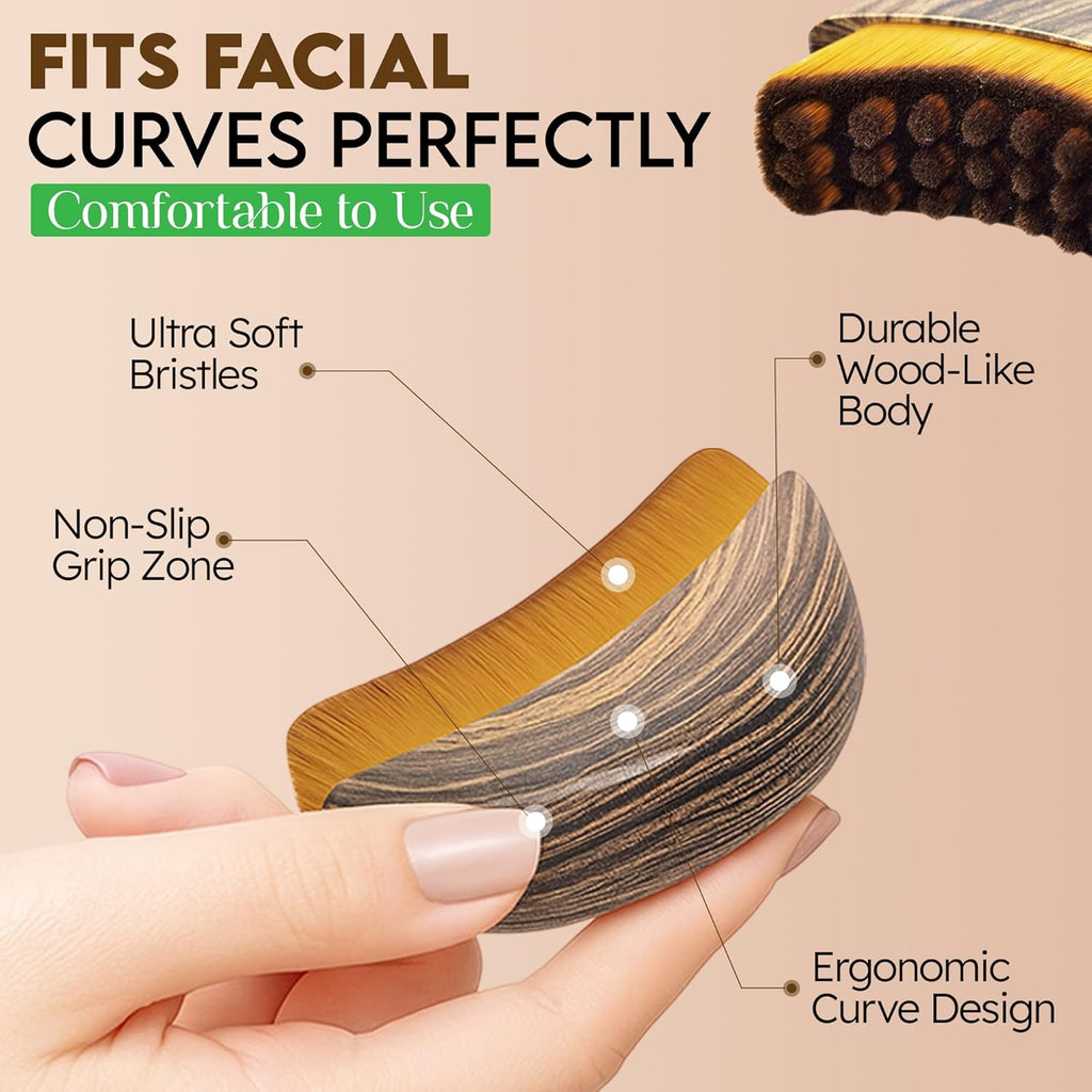 Facial Contouring Brush For Puff Reduction And Lift