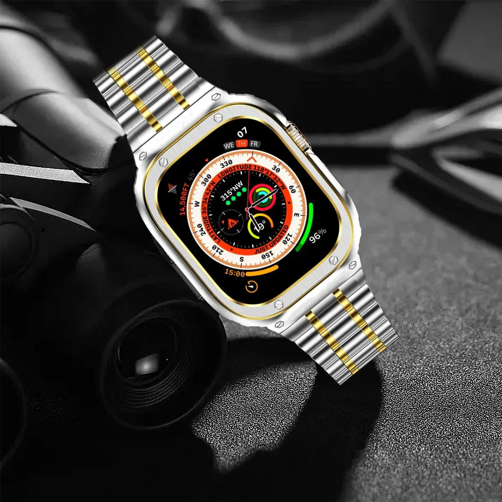 Alera Apple Watch Stainless Steel Band With Protective Case