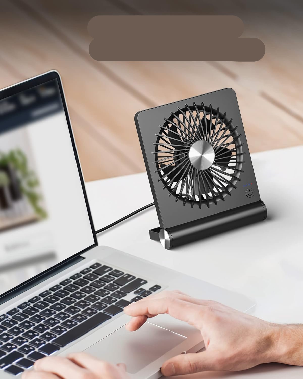 مروحة مكتب صغيرة BreezeQuiet بتشغيل هادئ للغاية لراحة المكتب وغرفة النوم
