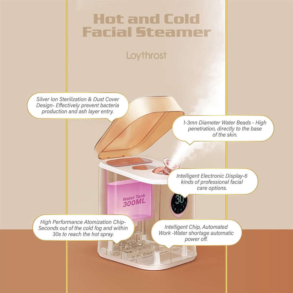 Ionic 6-In-1 Facial Steamer For At Home Deep Skin Cleansing
