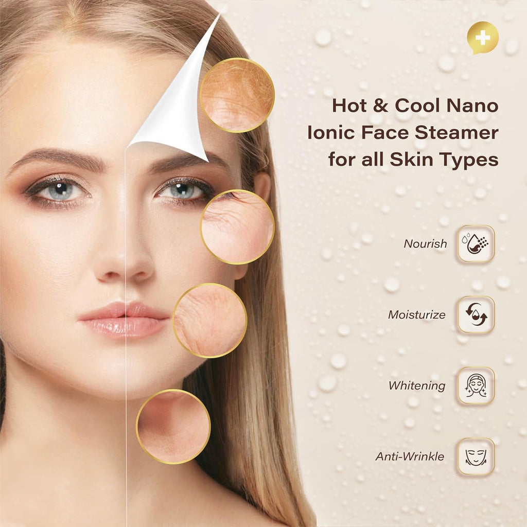 Ionic 6-In-1 Facial Steamer For At Home Deep Skin Cleansing