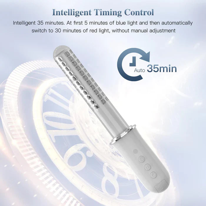 Varita de terapia de luz vibratoria para mujer con temporizador inteligente