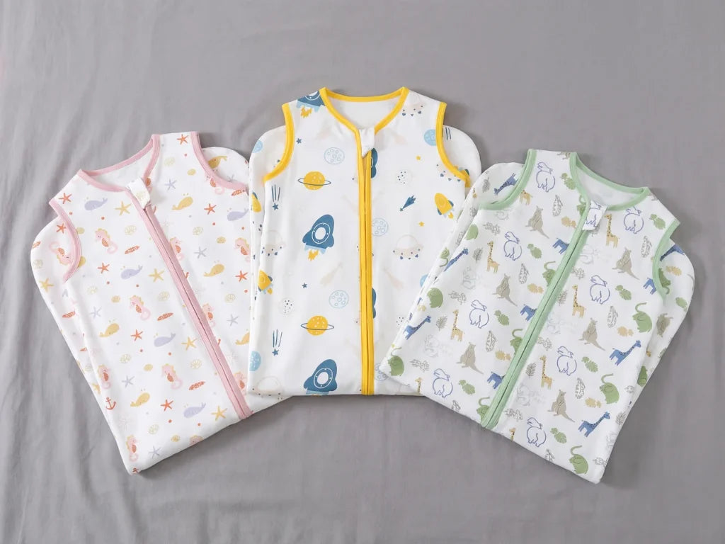 Ultra-Soft Cotton Baby Sleeping Bag with 2-Way Zip