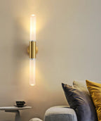 Lampada da terra in vetro Nisa Illuminazione per soggiorno in stile scandinavo