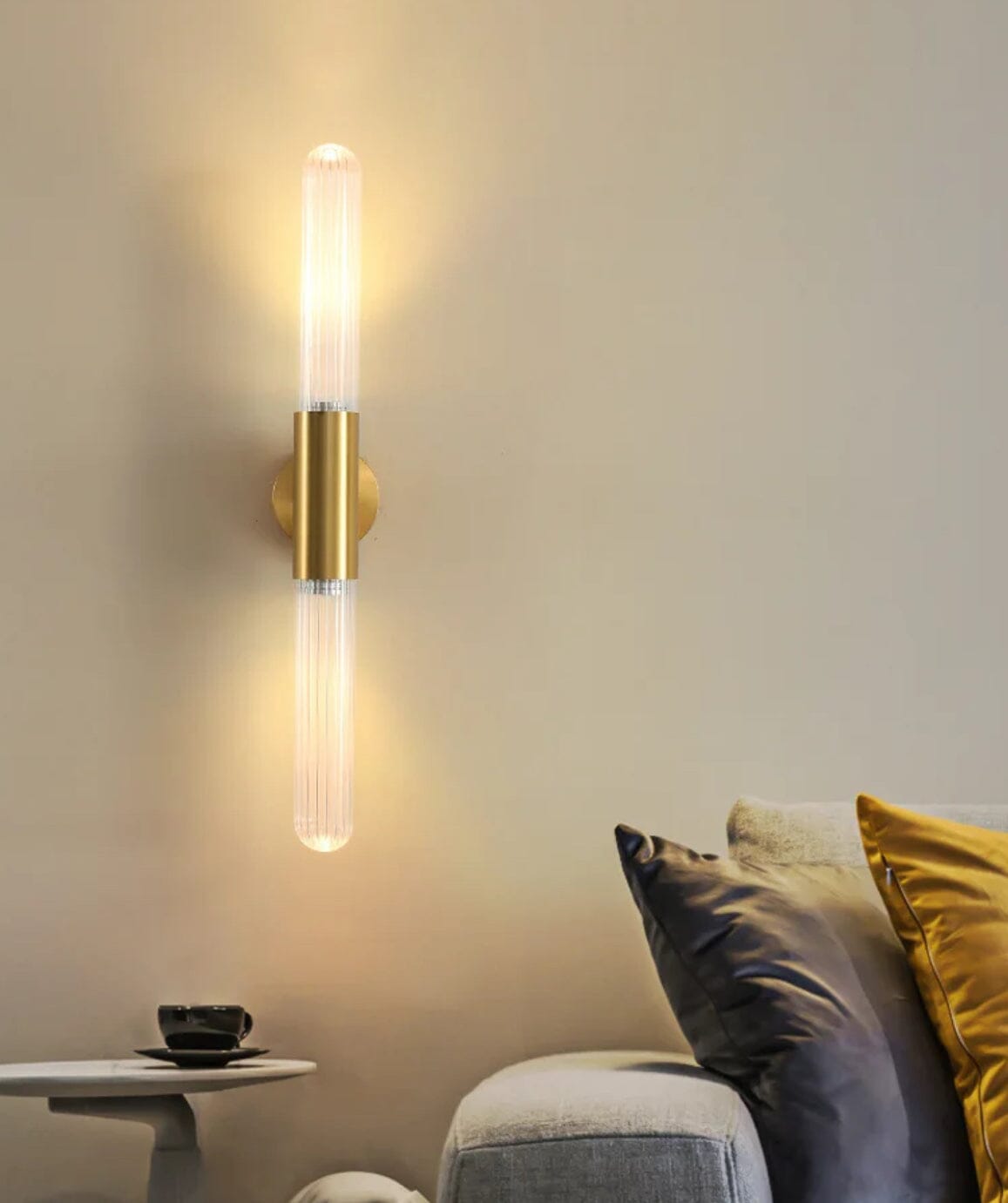 Nisa Glass Pole Lamp Scandinavian Living Room Lighting