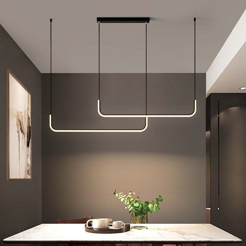 Závěsné LED světlo EdgeGlow s kovovou konstrukcí a silikonovým povrchem