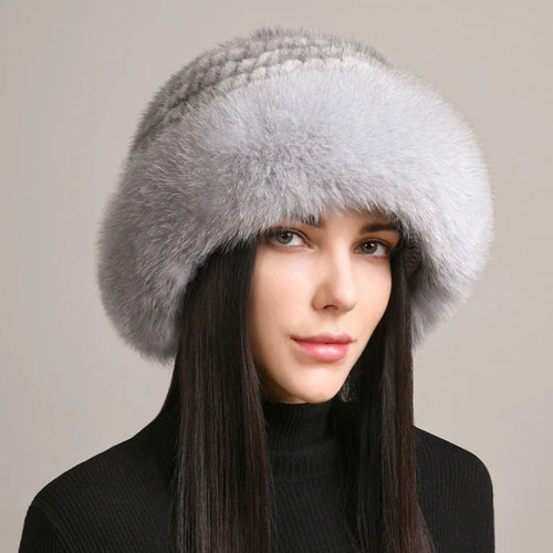 Novaine Nerzmütze für klassischen Winterschutz und Stil