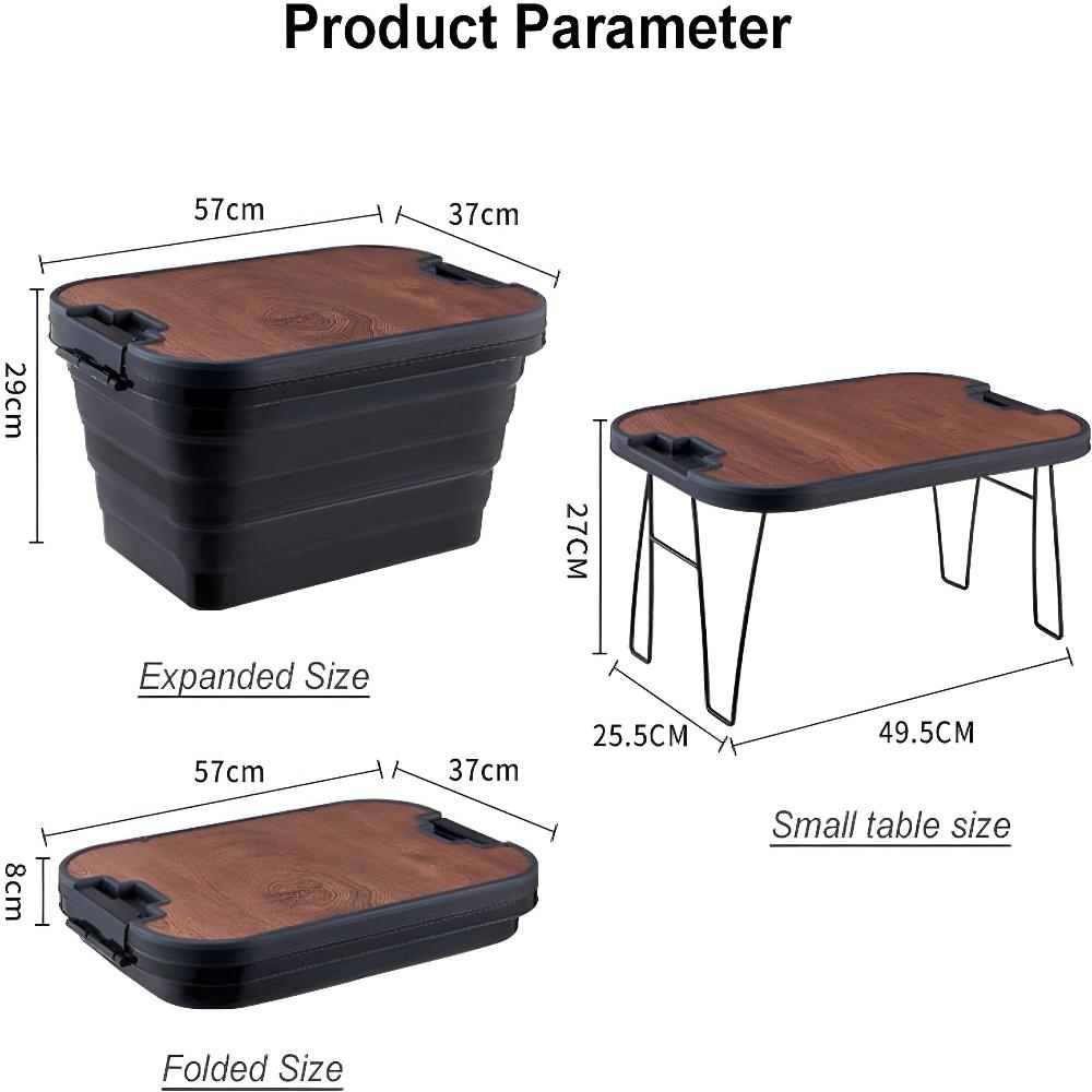 Sammenklappelig opbevaringskasse til camping for campister, holdbar organizer