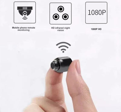 AetherGuard Compact WiFi Camera 1080P Video Night Vision Clear Audio UK