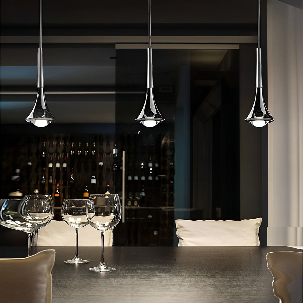 LumenAria Nordic LED závěsné svítidlo ve tvaru kapky vody pro schodiště