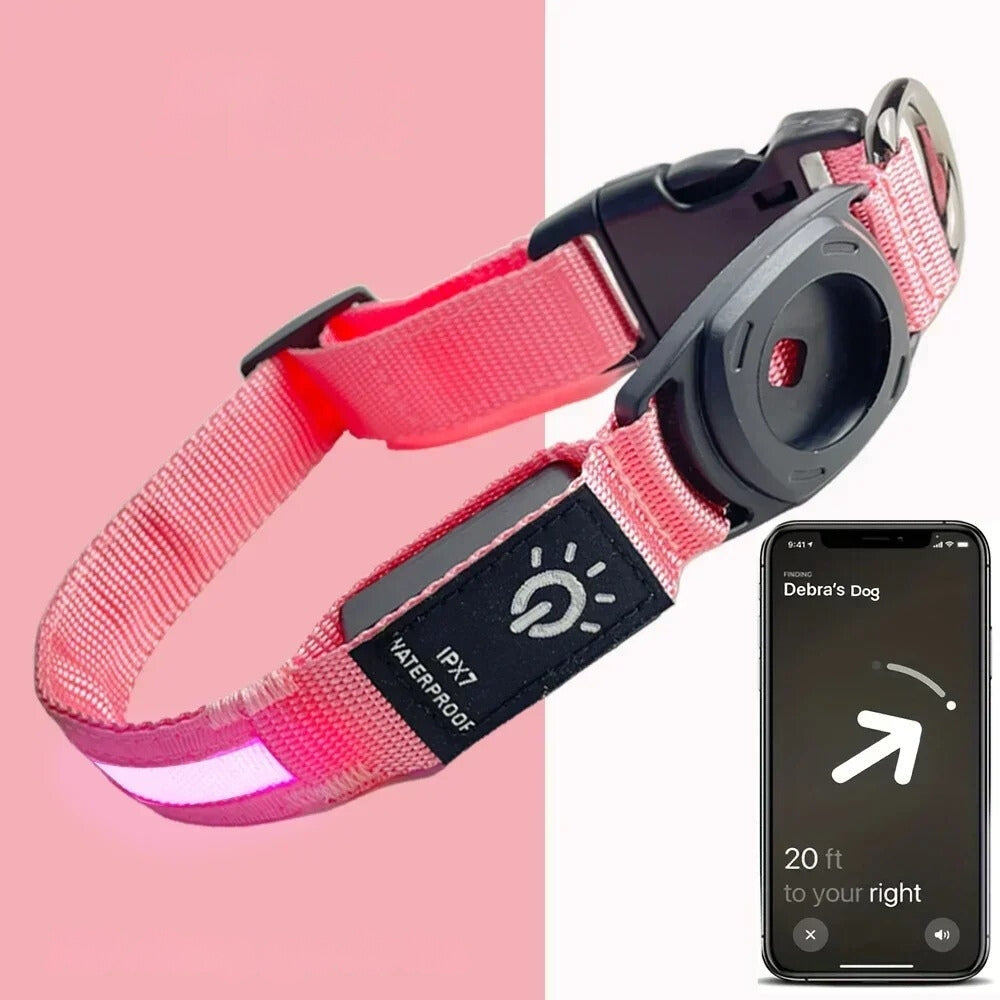 LumaPaw Waterproof LED Collar With Tracker Slot For Dogs