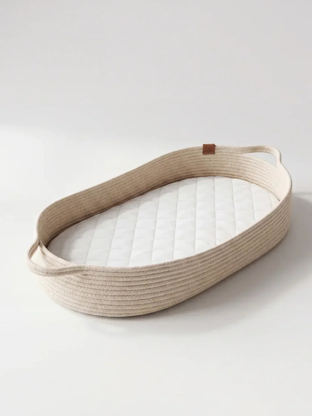 Portable Cotton Rope Baby Changing Basket with Pad
