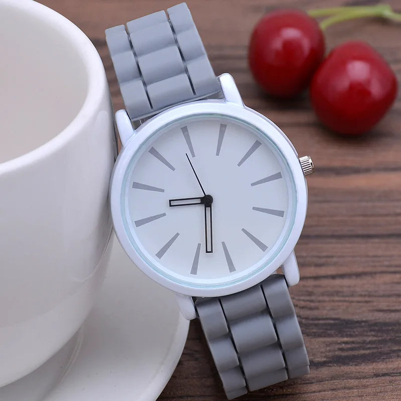Relógio de Pulso Minimalista KairoHue com Quartzo e Correia de Silicone