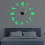 Orologio da parete moderno Luminor nero con movimento al quarzo