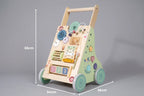 Premium Wooden Activity Walker for First Steps, Sensory Play, and Early Learning