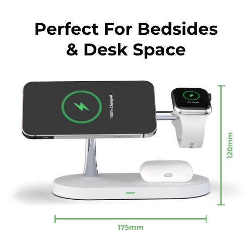 QuattroCharge All In One MagSafe Wireless Charger For iPhone, Apple Watch And Buds
