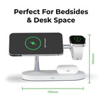 QuattroCharge All In One MagSafe Wireless Charger For iPhone, Apple Watch And Buds