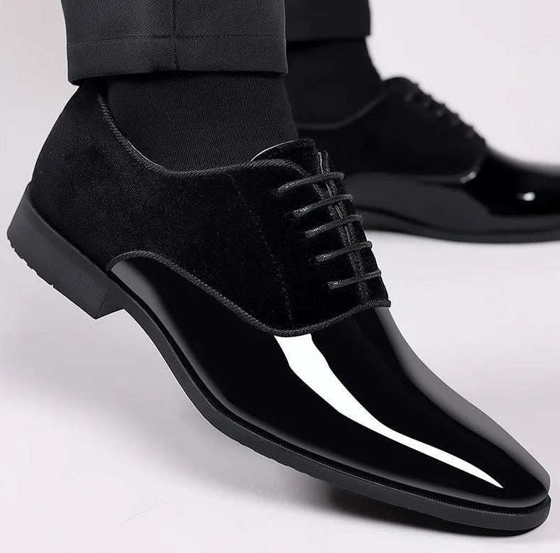 AureaStride Patent Leather Dress Shoes For Weddings
