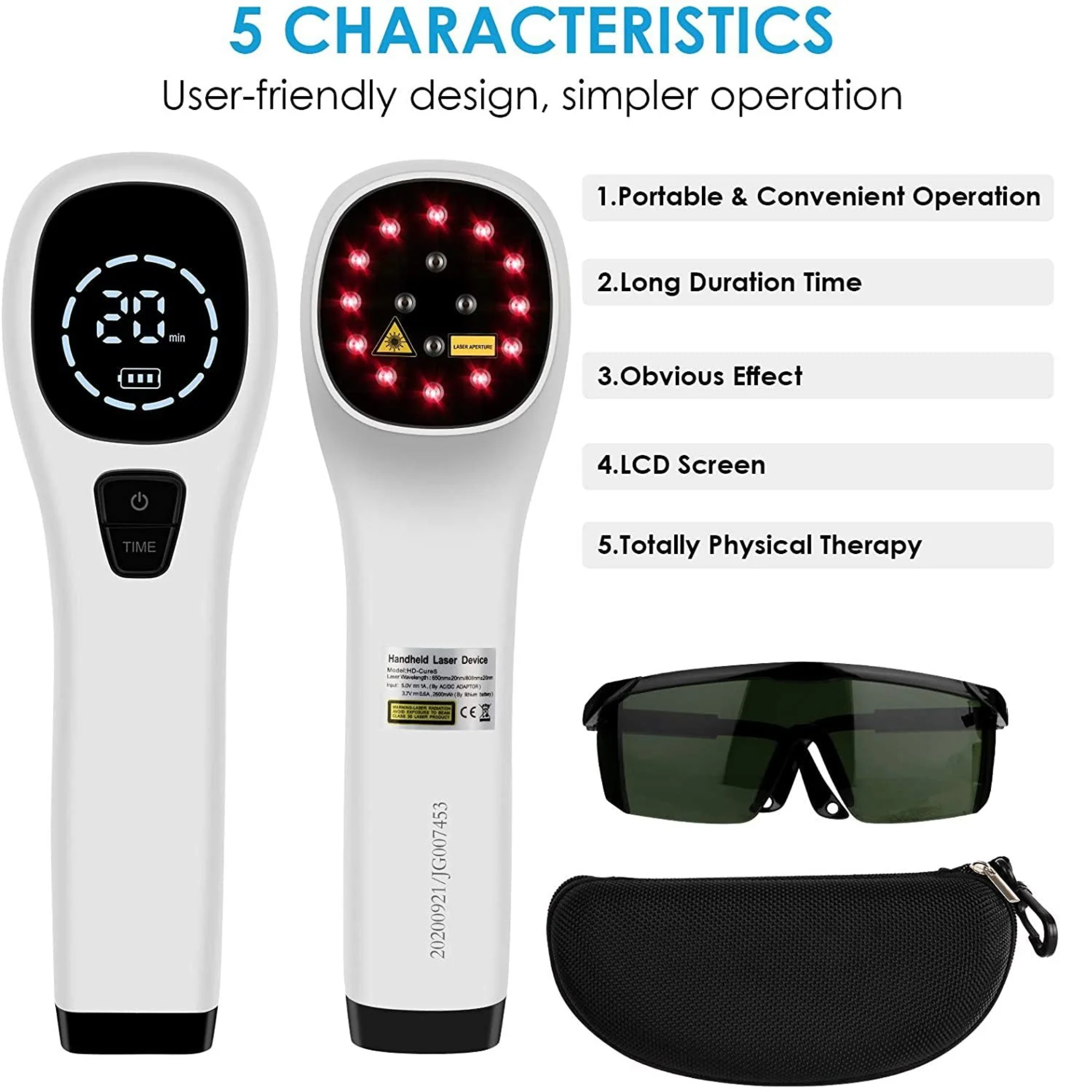 VitaRay přenosný červený světelný přístroj pro domácí použití, pětiminutová denní terapie