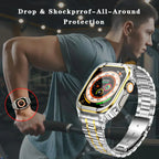 Alera Apple Watch Stainless Steel Band With Protective Case