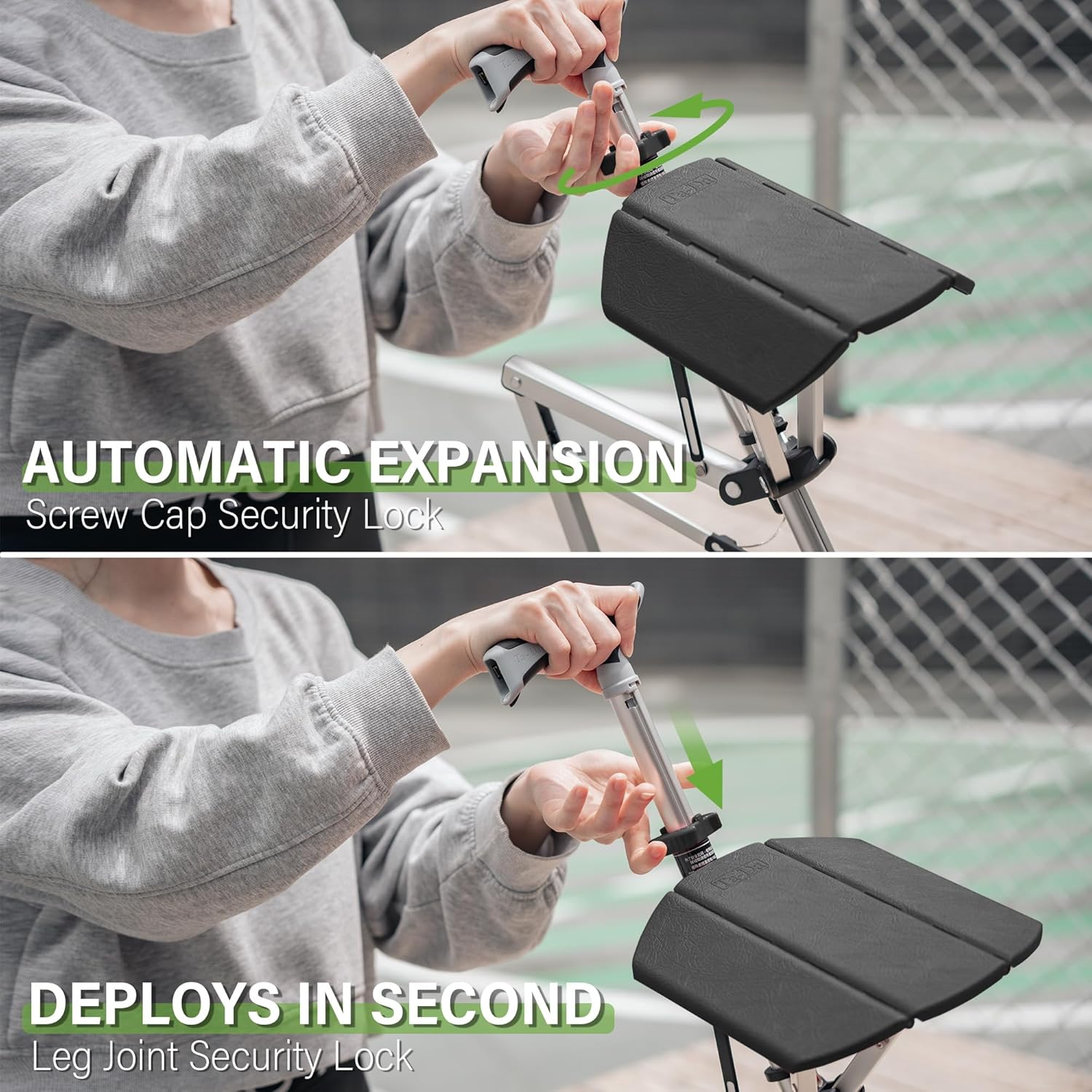 TerraNest Folding Hiking Pole With A Seat For Rest Breaks