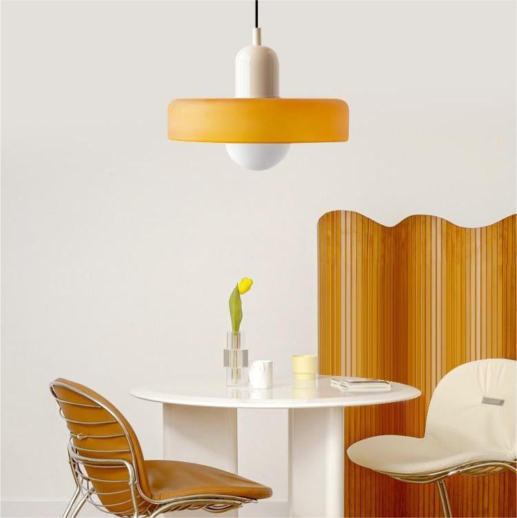 Liora Bauhaus Glass Pendant Light With Height Adjustment