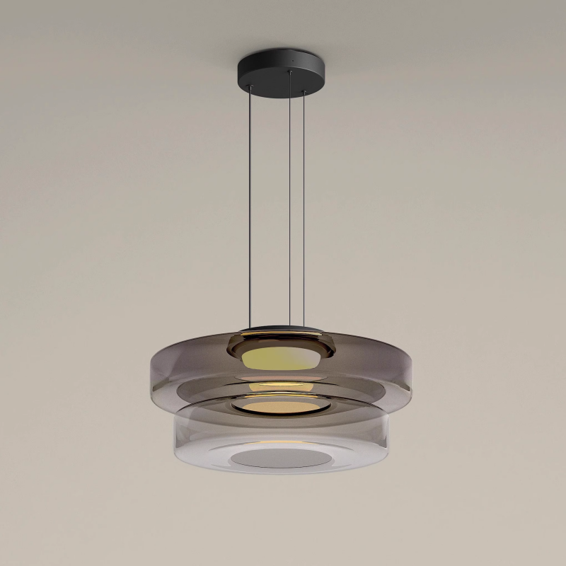 Asteron Pendant Light With Glass Ceiling Lamp In Bauhaus Style