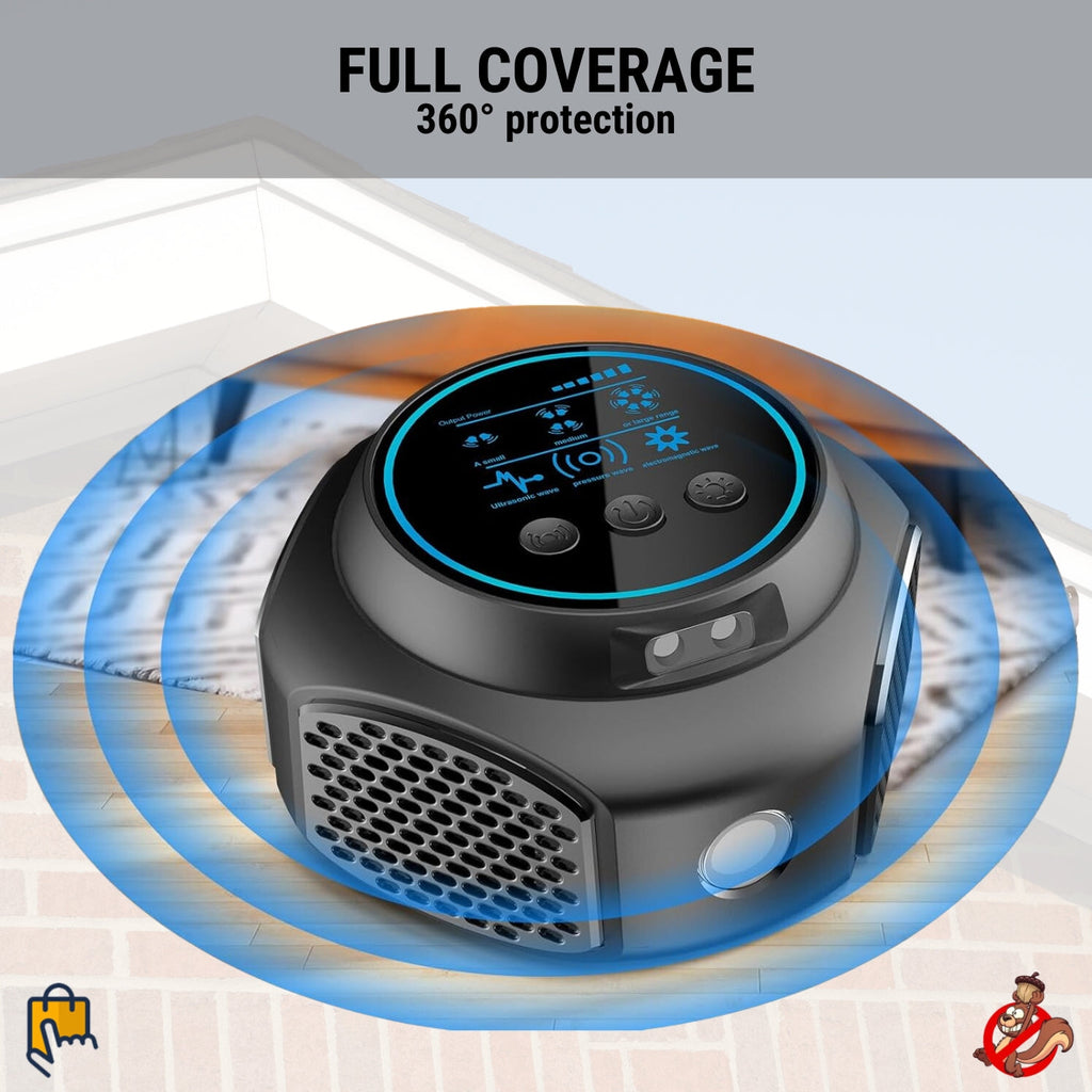 NexaGuard Dispozitiv Ultrasonic pentru Îndepărtarea Veverițelor de Interior cu Acoperire Ultrasonică Completă Pe Toate Părțile