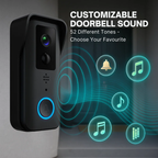 Campanello Wireless NovaGuard 1080P con Telecamera, Visione Giorno e Notte, Nessun Canone Mensile