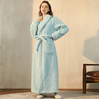 LumaWool Erkek Bornozu Kalın Flanel Günlük Sıcaklık İçin