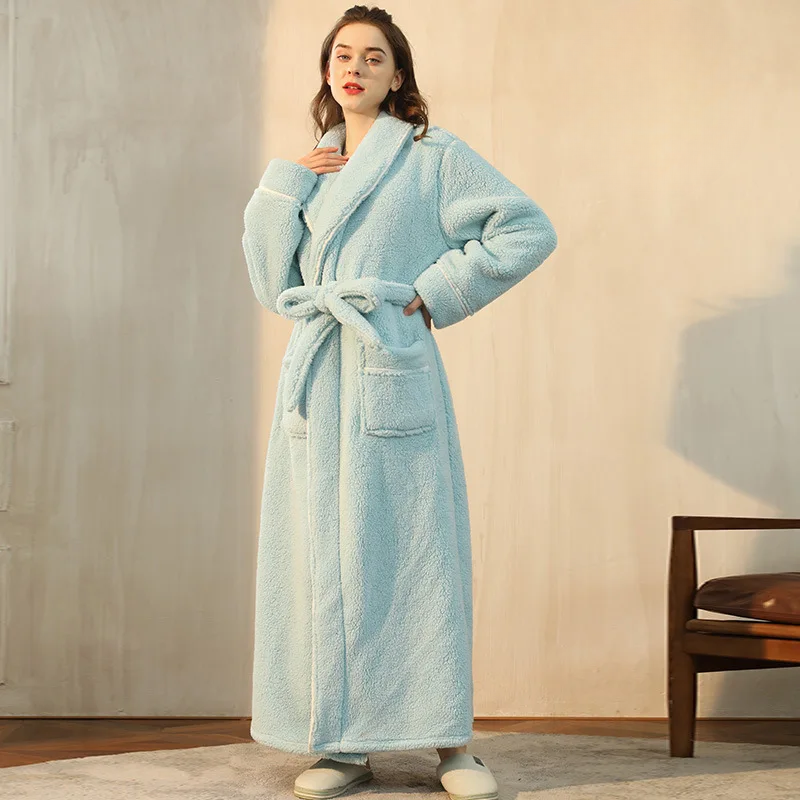 Robe de Inverno CozyFlannel com Cinto e Gola Rebatível