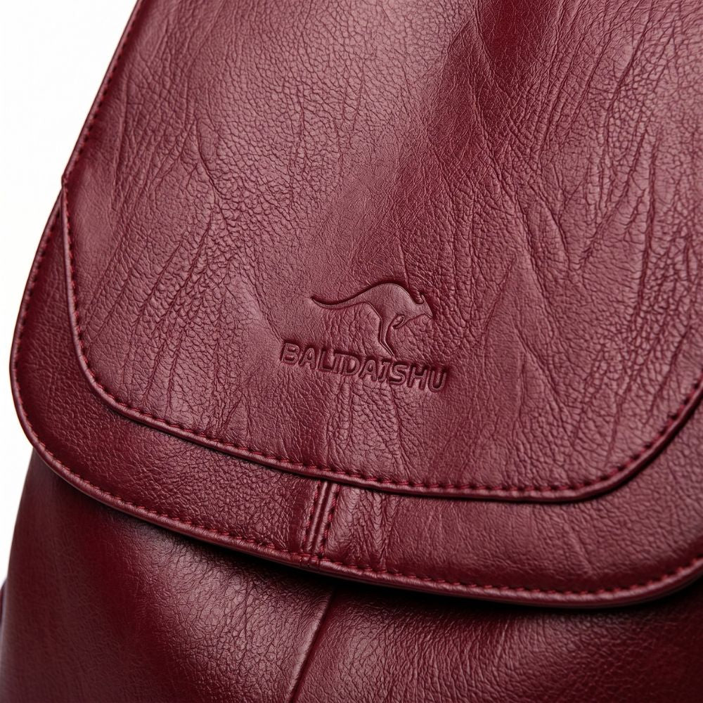 Rucsac elegant din piele pentru femei, cu compartimente, accesoriu șic pentru zi cu zi și la serviciu
