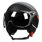 NovaStride Retro Helmet With Bubble Visor And Lightweight ABS