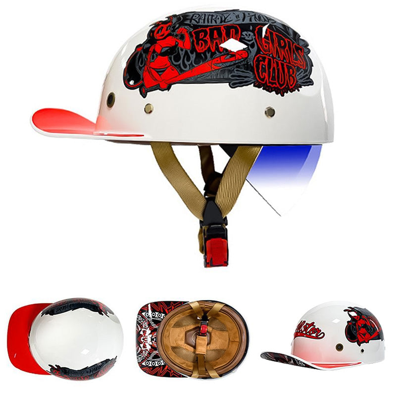 OrionRide Baseball Style DOT Helmet With ABS Shell For Motorcycles