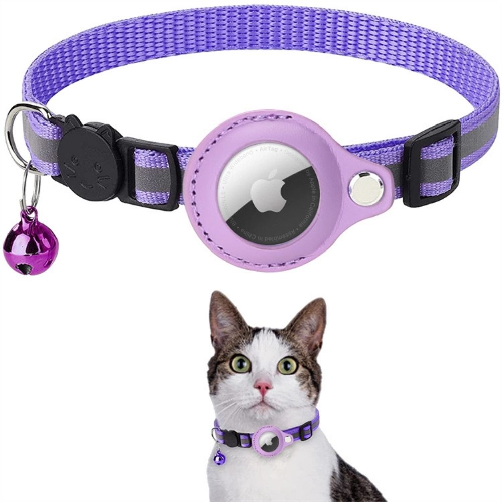 Asterra Reflekterande Halsband för Katter med Snabbkoppling för GPS-fäste för Nattspårning