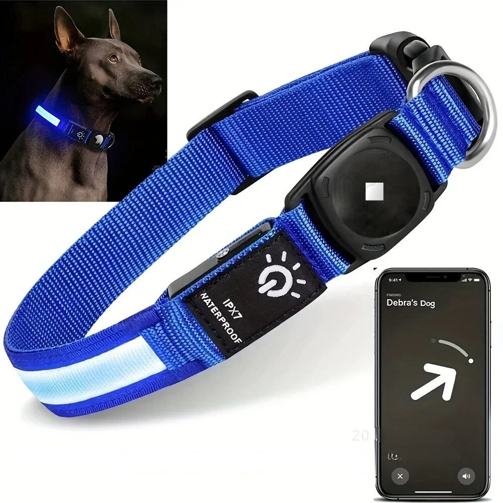 LumaPaw Waterproof LED Collar With Tracker Slot For Dogs