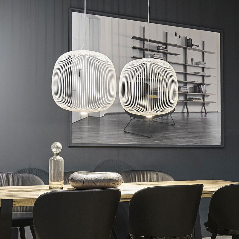AeroSpire Spoke Lamp Pendant With Kaleidoscopic Shade