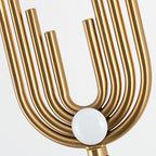 Lampada da terra in stile Art Deco con finitura oro Aurelia per interni eleganti
