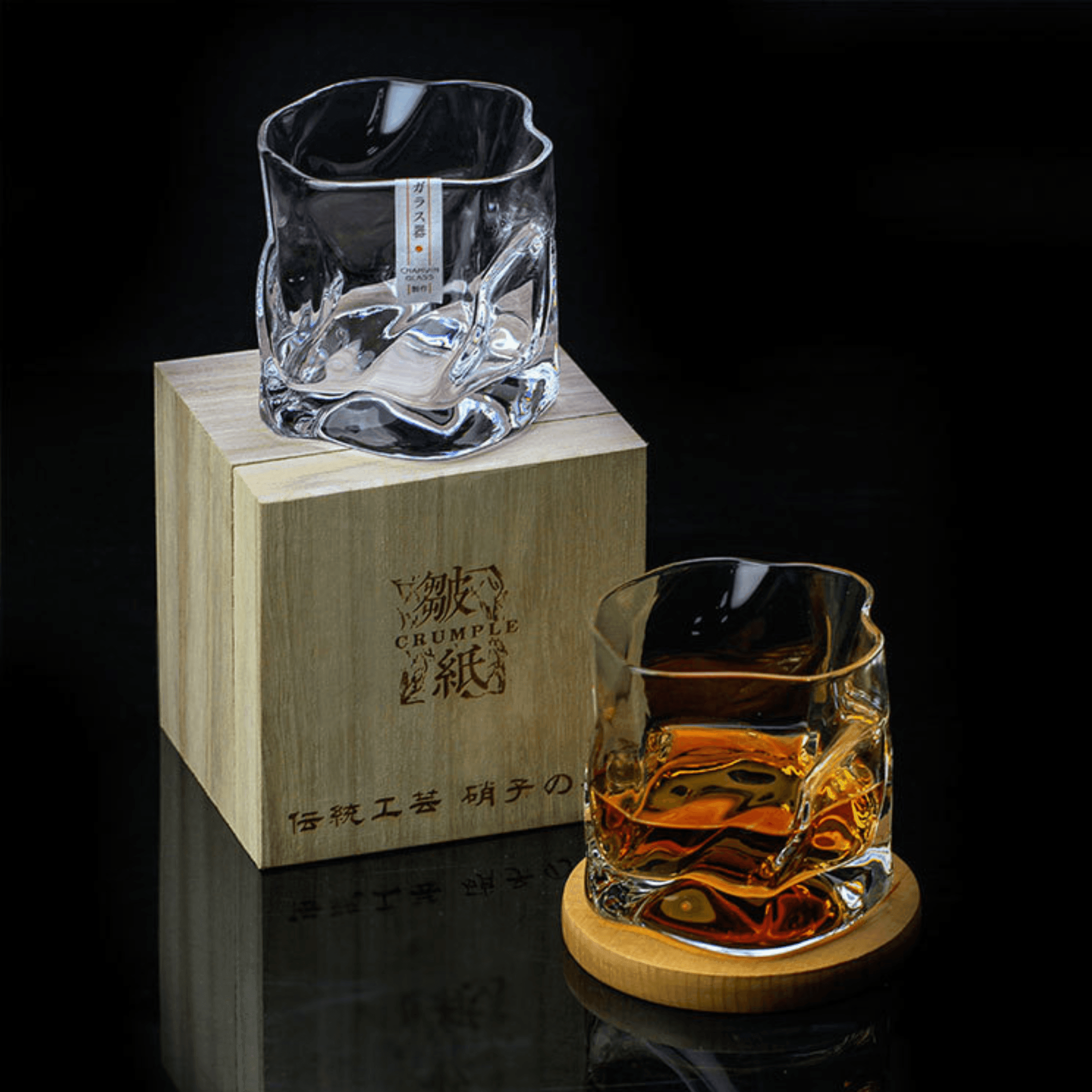 Kairo Glassworks Håndværker Edo Kiriko Whisky Krøllet Glas