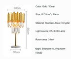 Lampada da terra e da tavolo Elyra Crystal per arredamento contemporaneo