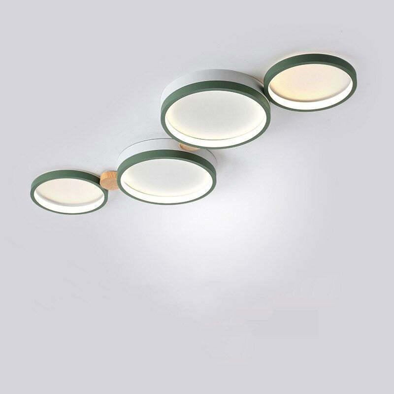 NovaLumen White Gray Metal Ceiling Light Modern Decor