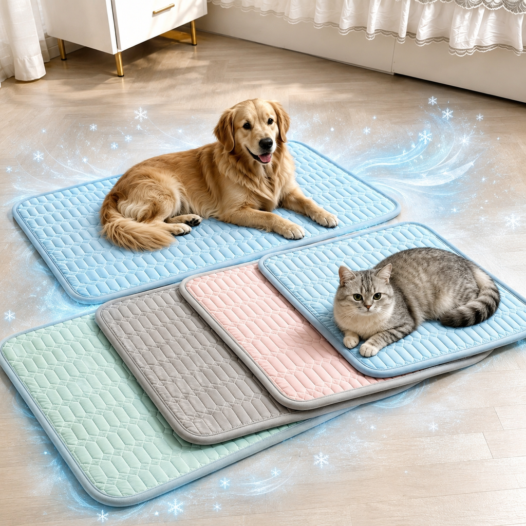 Ice Silk Self-Cooling Pet Mat For Dogs And Cats, Indoor And Outdoor Use
