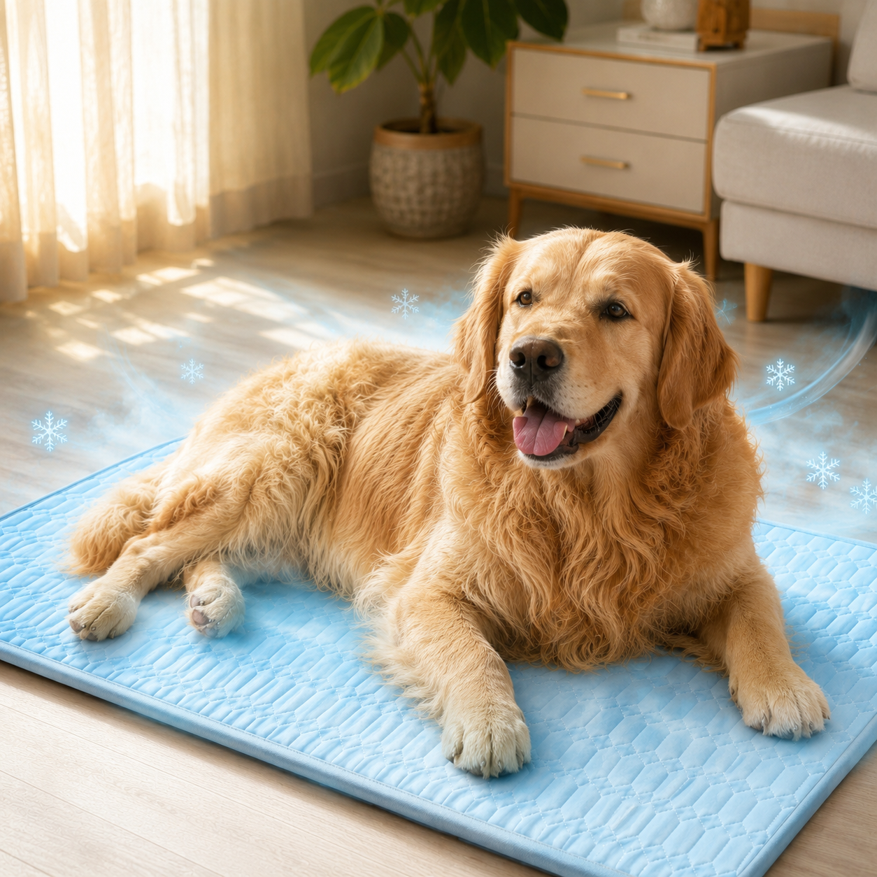 Ice Silk Self-Cooling Pet Mat For Dogs And Cats, Indoor And Outdoor Use