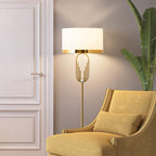 Lampada da terra in stile Art Deco con finitura oro Aurelia per interni eleganti