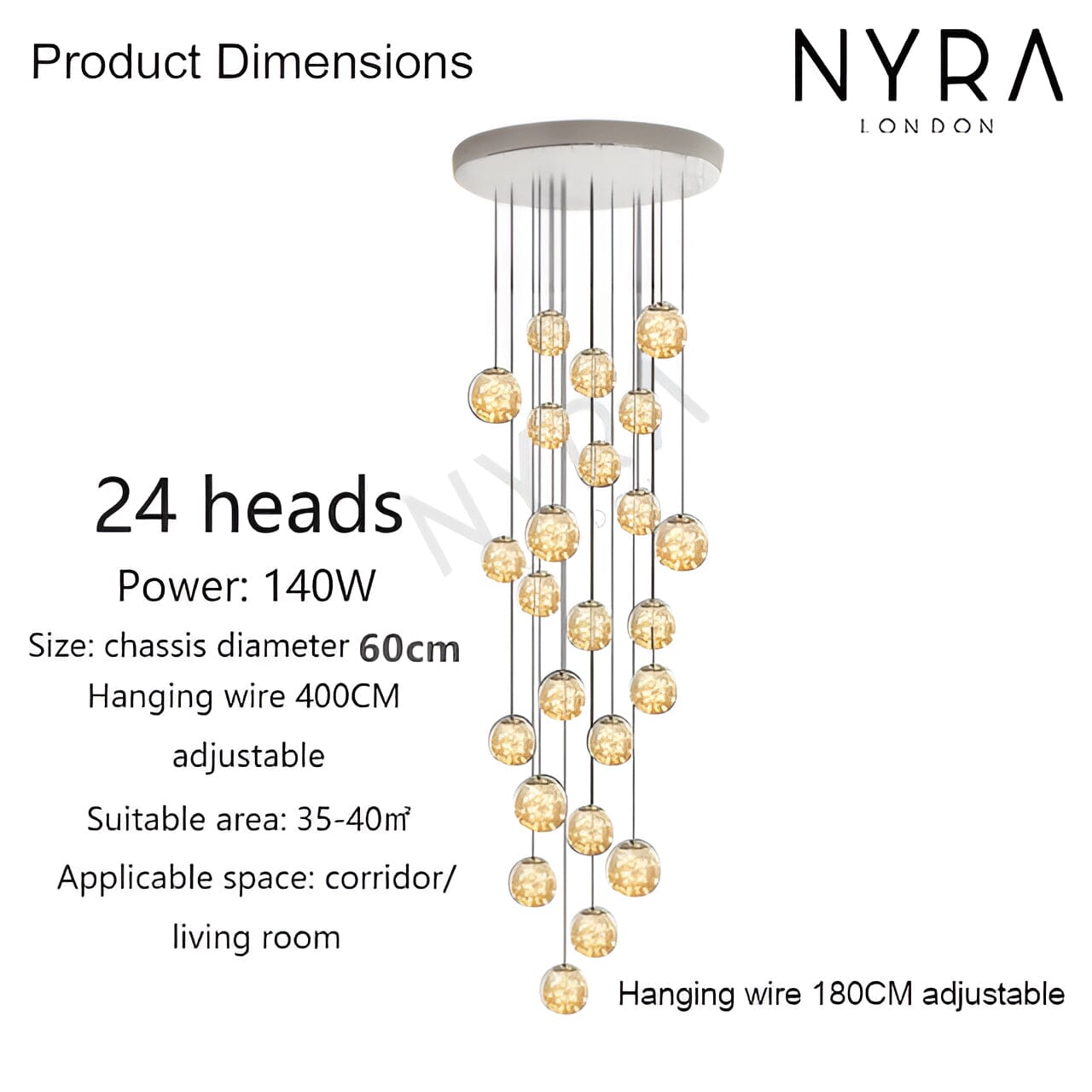 AstraLumen Glass Orb Staircase Chandelier Elevates Stairway Lighting