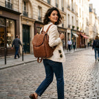 Rucsac elegant din piele pentru femei, cu compartimente, accesoriu șic pentru zi cu zi și la serviciu