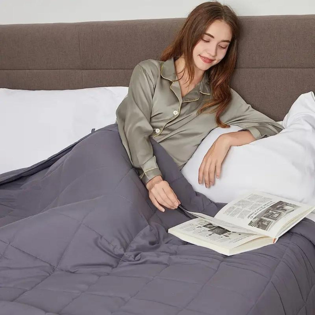 CalmNest Sleep Enhancing Weighted Blanket For Deep Relaxation